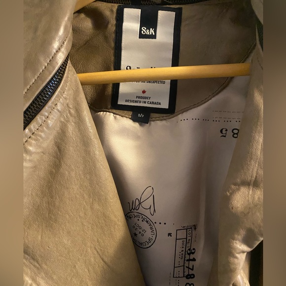 Soia & Kyo Tan Leather Moto Jacket - Picture 2 of 7